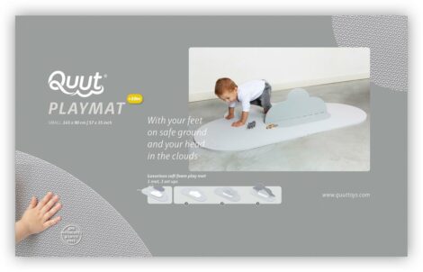 Playmat – Head in the clouds (S) – Pearl Grey